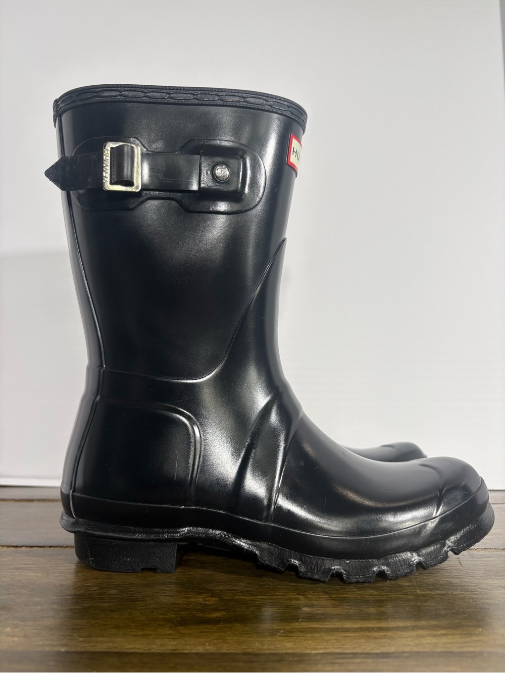 HUNTER Original Short Gloss Rain Boot - Women's Size 7 - Picture 5 of 8
